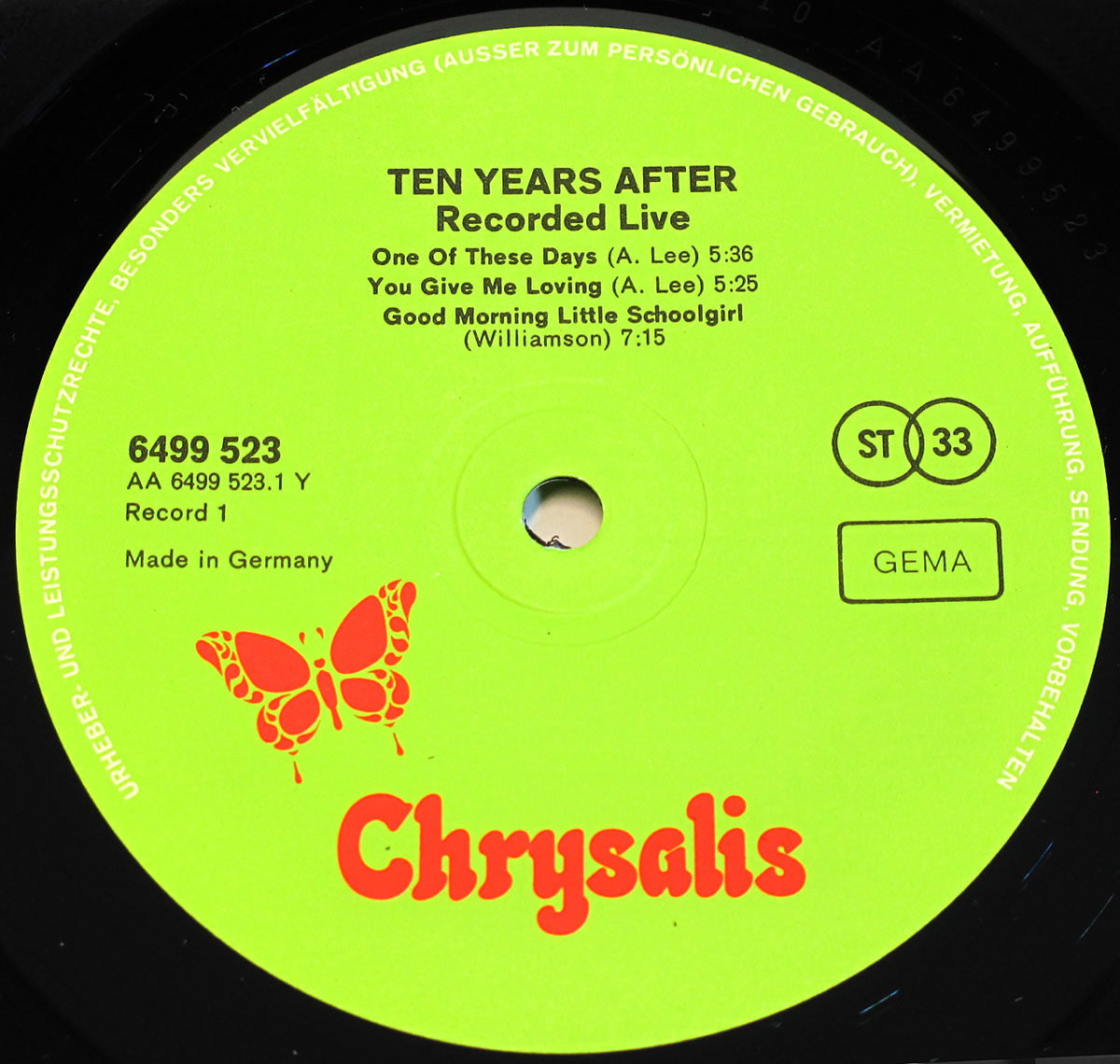 High Resolution Photo #14 TEN YEARS AFTER Recorded Live Germany